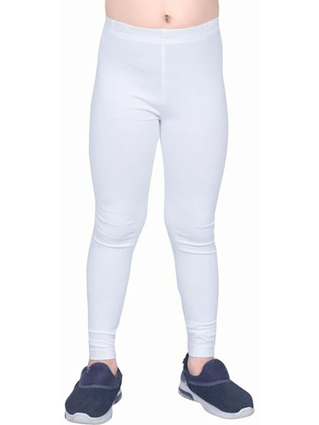 Kranberiie Girls Cotton Blend Solid Ankle Length Leggings