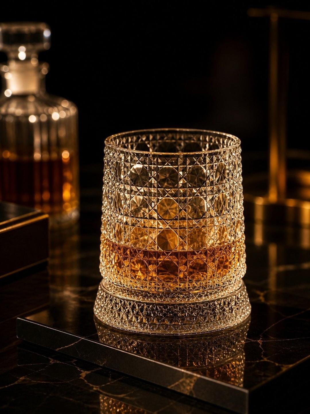 PrimeWorld Transparent Easy to Clean Glass Whisky Glass Bar Glass
