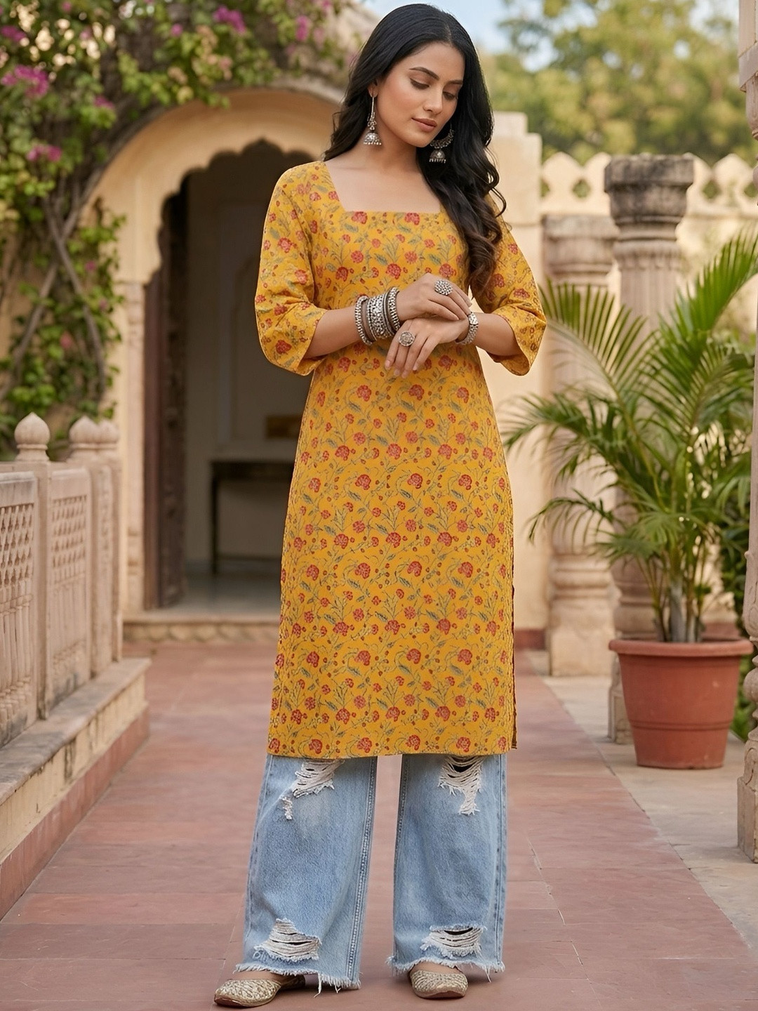 KEIYONA Women Floral Printed Floral Kurta