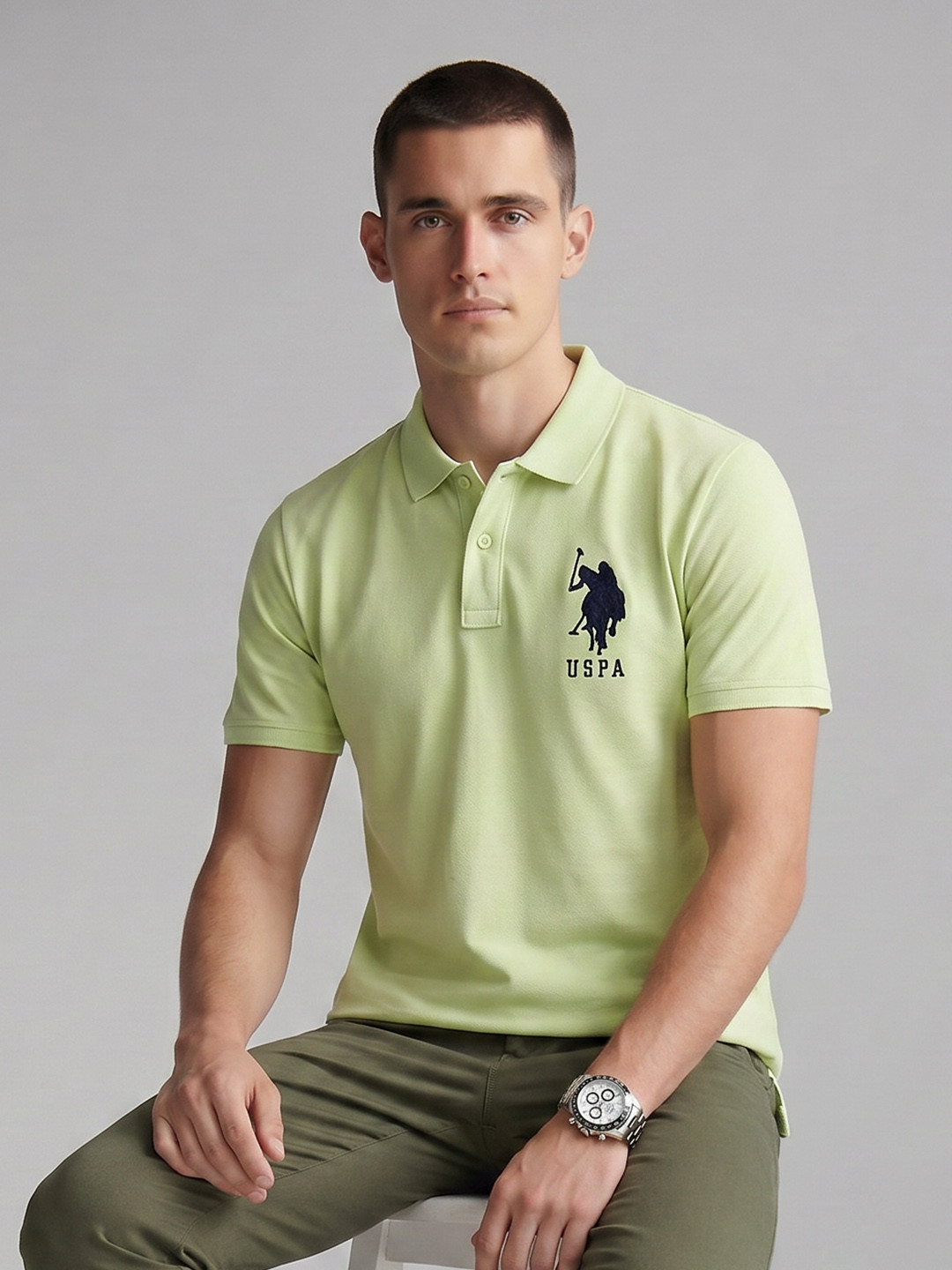 U.S. Polo Assn. Denim Co. Polo Collar Pure Cotton T-shirt