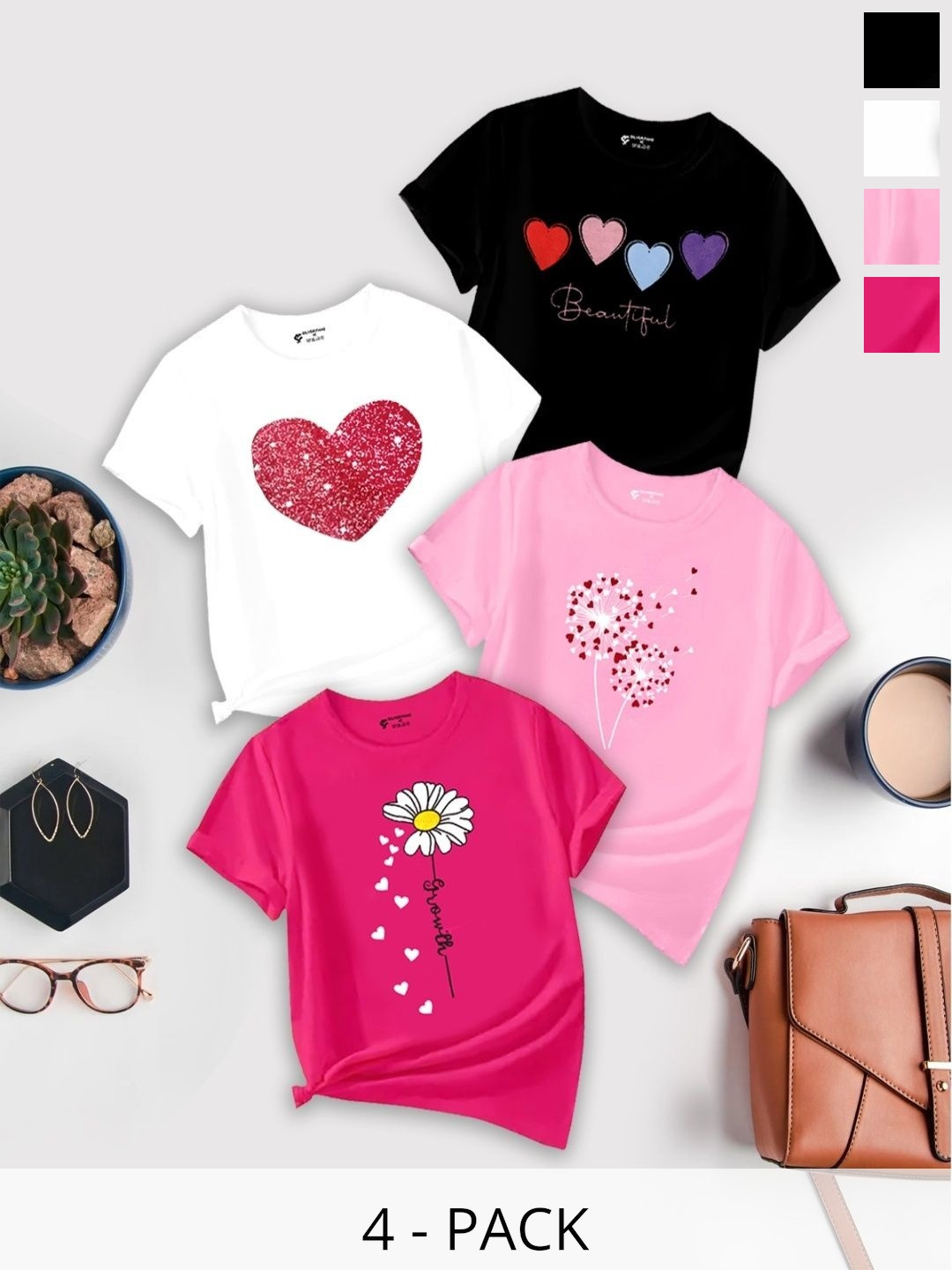 BMG TRENDZZ Girls 4 Printed T-shirt