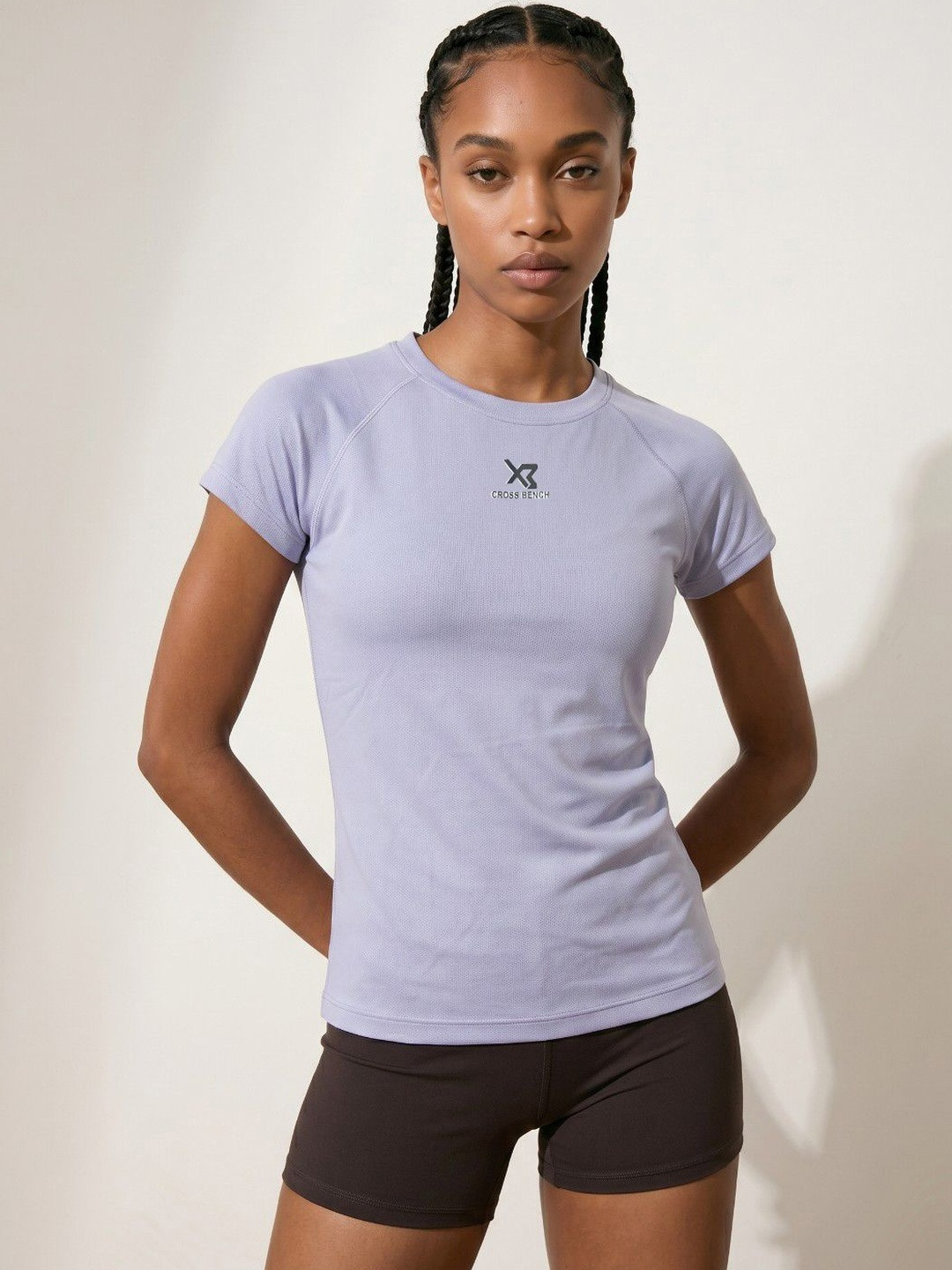 CROSS BENCH Women Brand Logo Printed Anti Static T-shirt
