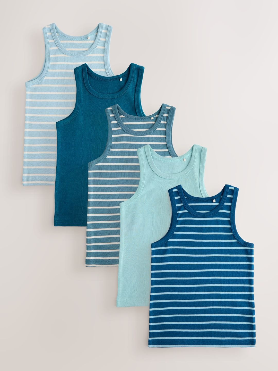 NEXT Pack of 5 Striped Assorted Cotton Undershirt