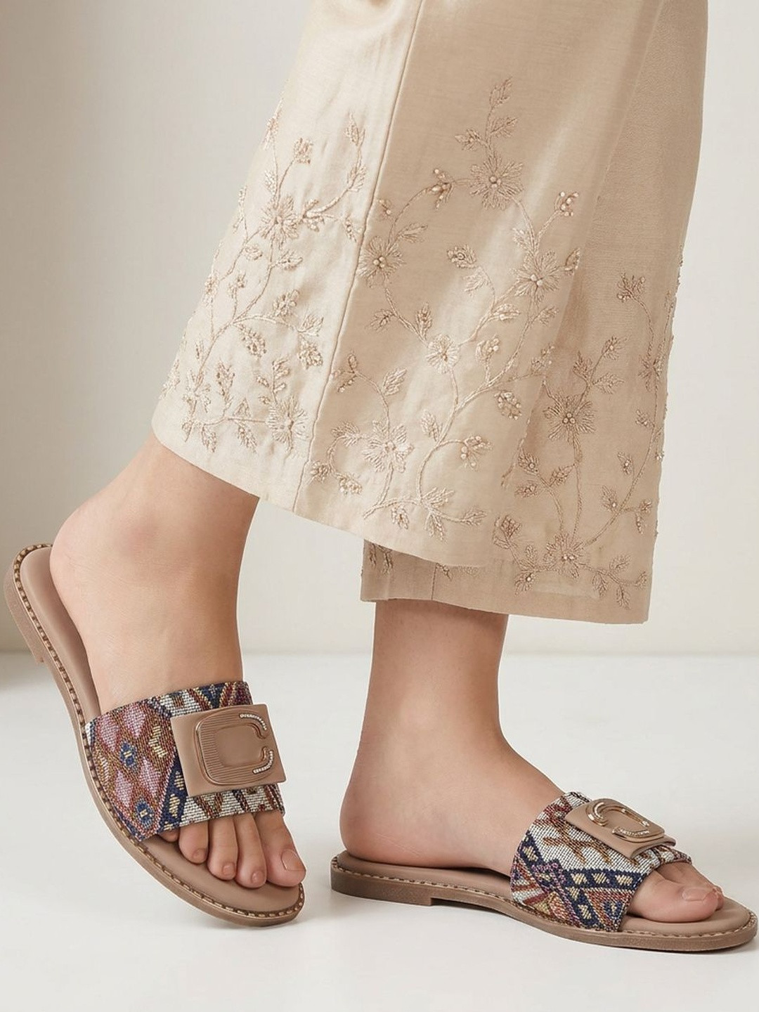 CATBIRD Women Open Toe Flats with Bows