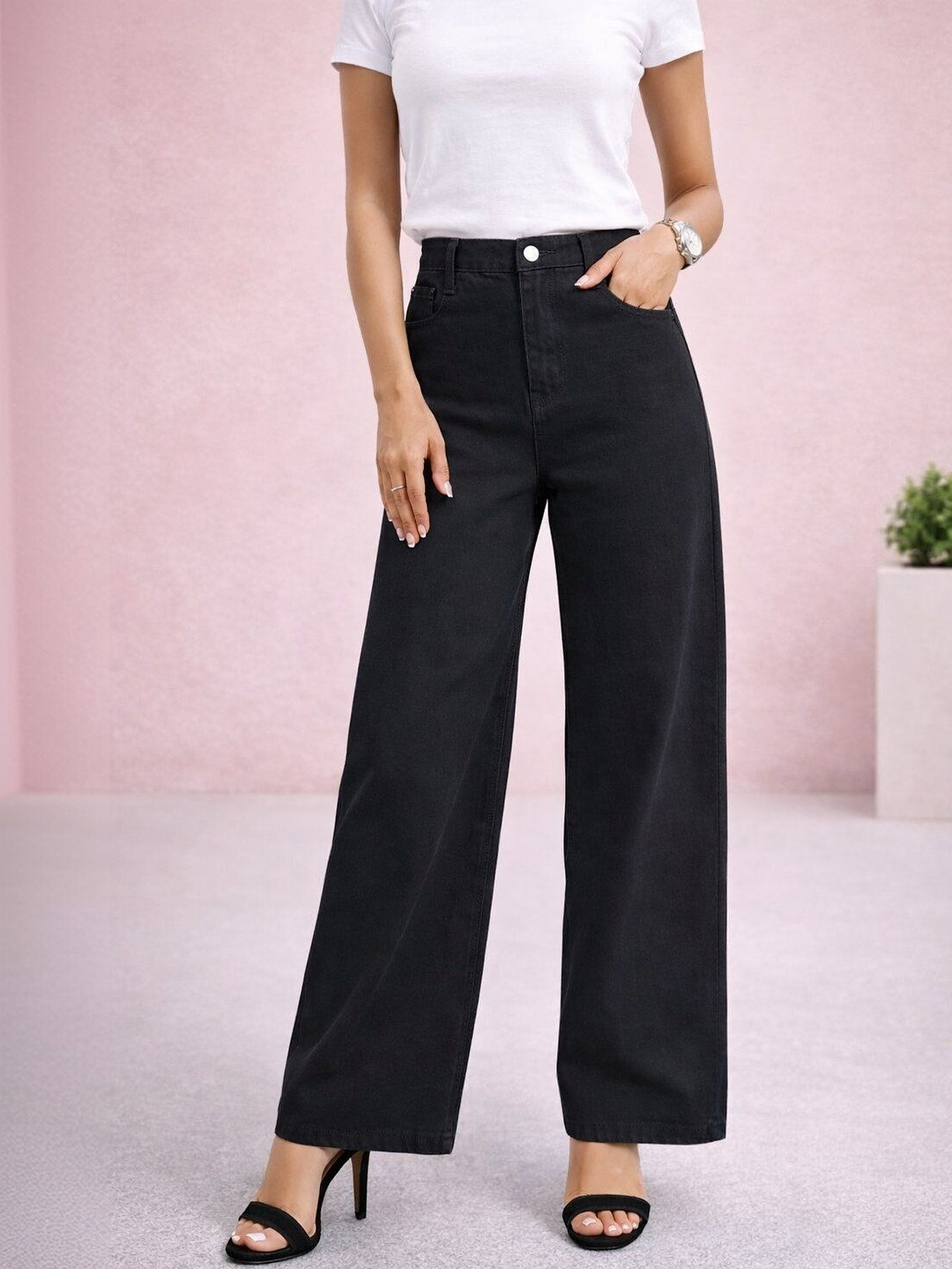 all about you Women Straight Fit High-Rise Stretchable Jeans
