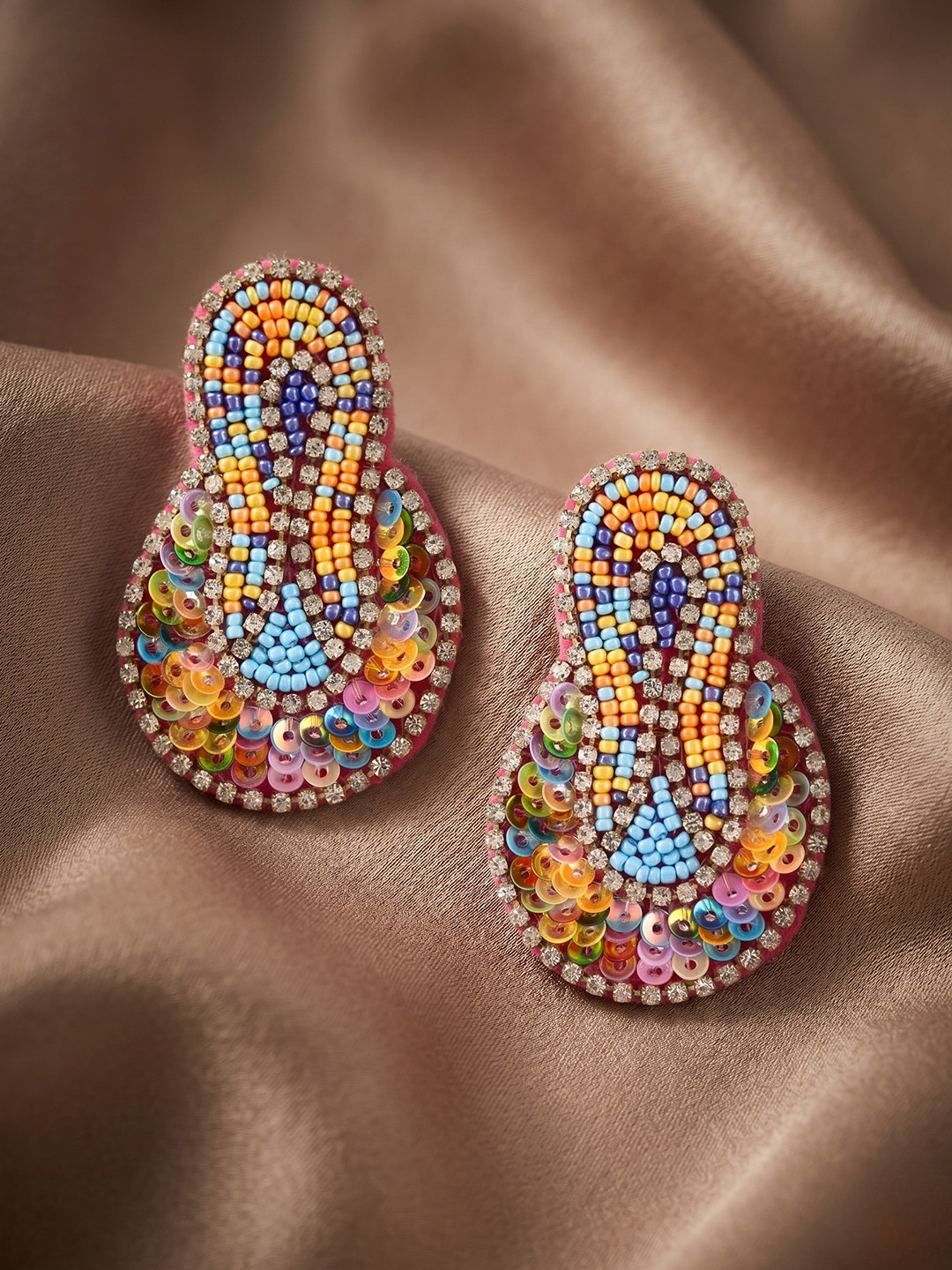 Adwitiya Collection Multicoloured Contemporary Drop Earrings