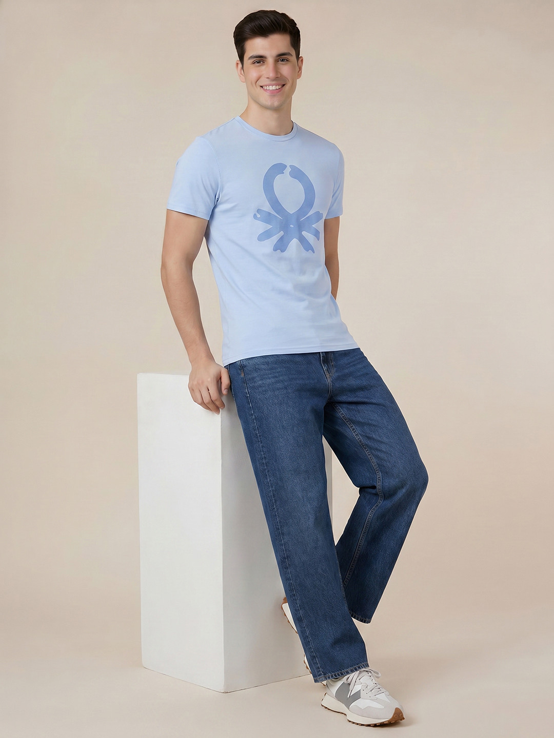 United Colors of Benetton Brand Logo Printed T-Shirt