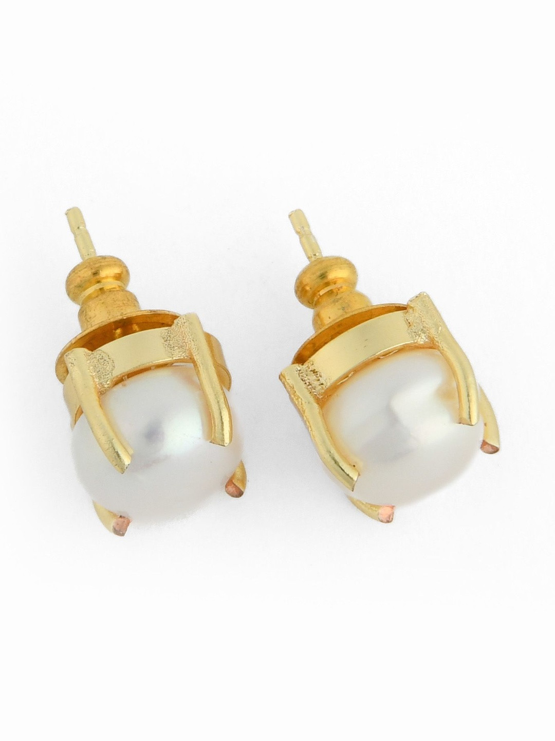 Totapari Gold-Plated Contemporary Studs Earrings