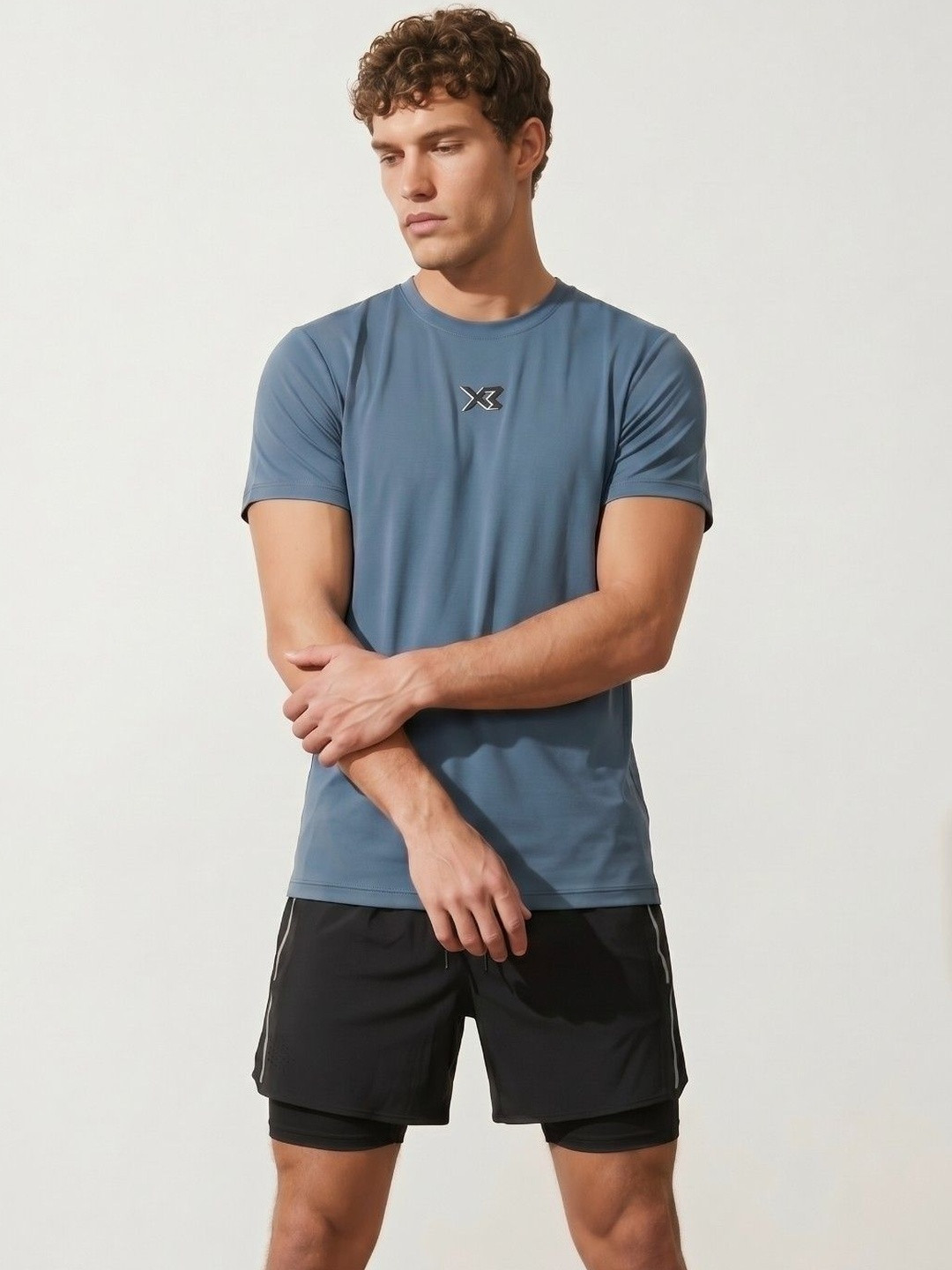CROSS BENCH Men Brand Logo Anti Static T-shirt