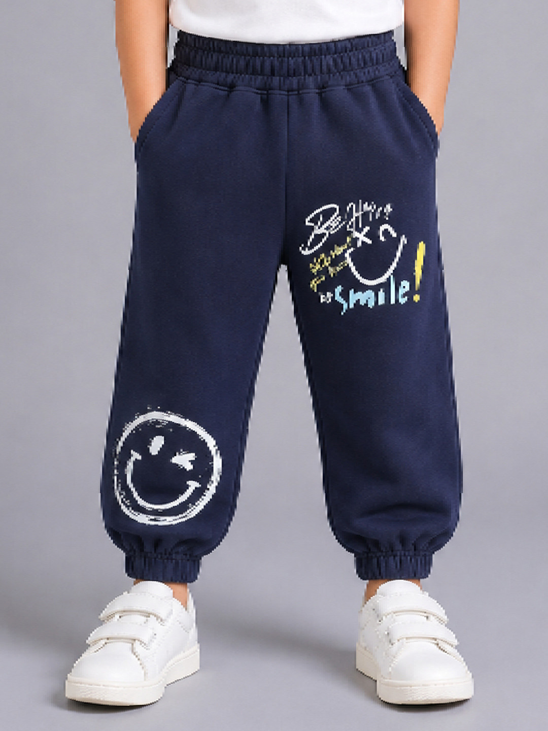 Happy Faces Boys Printed Cotton Joggers