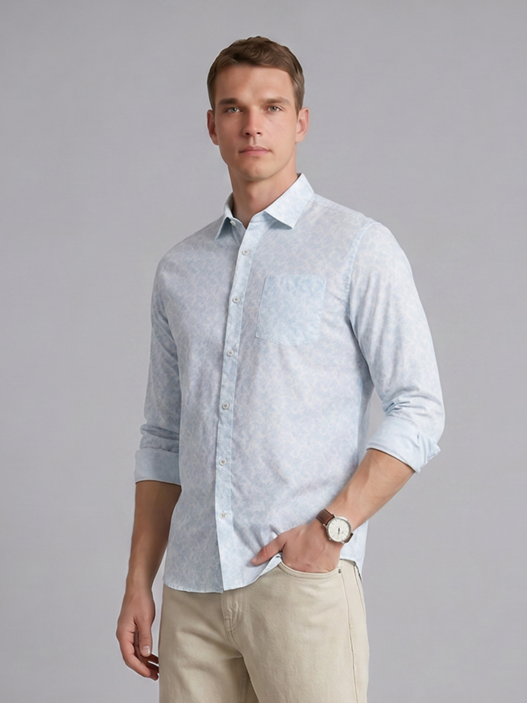 Blackberrys Floral Printed Pure Cotton Casual Shirt