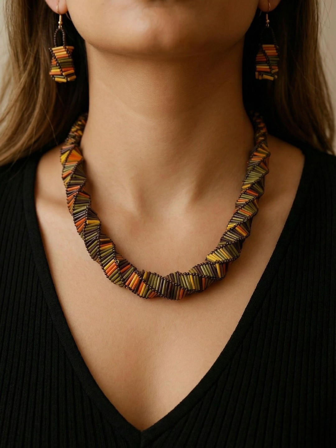 DCA Gold-Plated Necklace and Earrings
