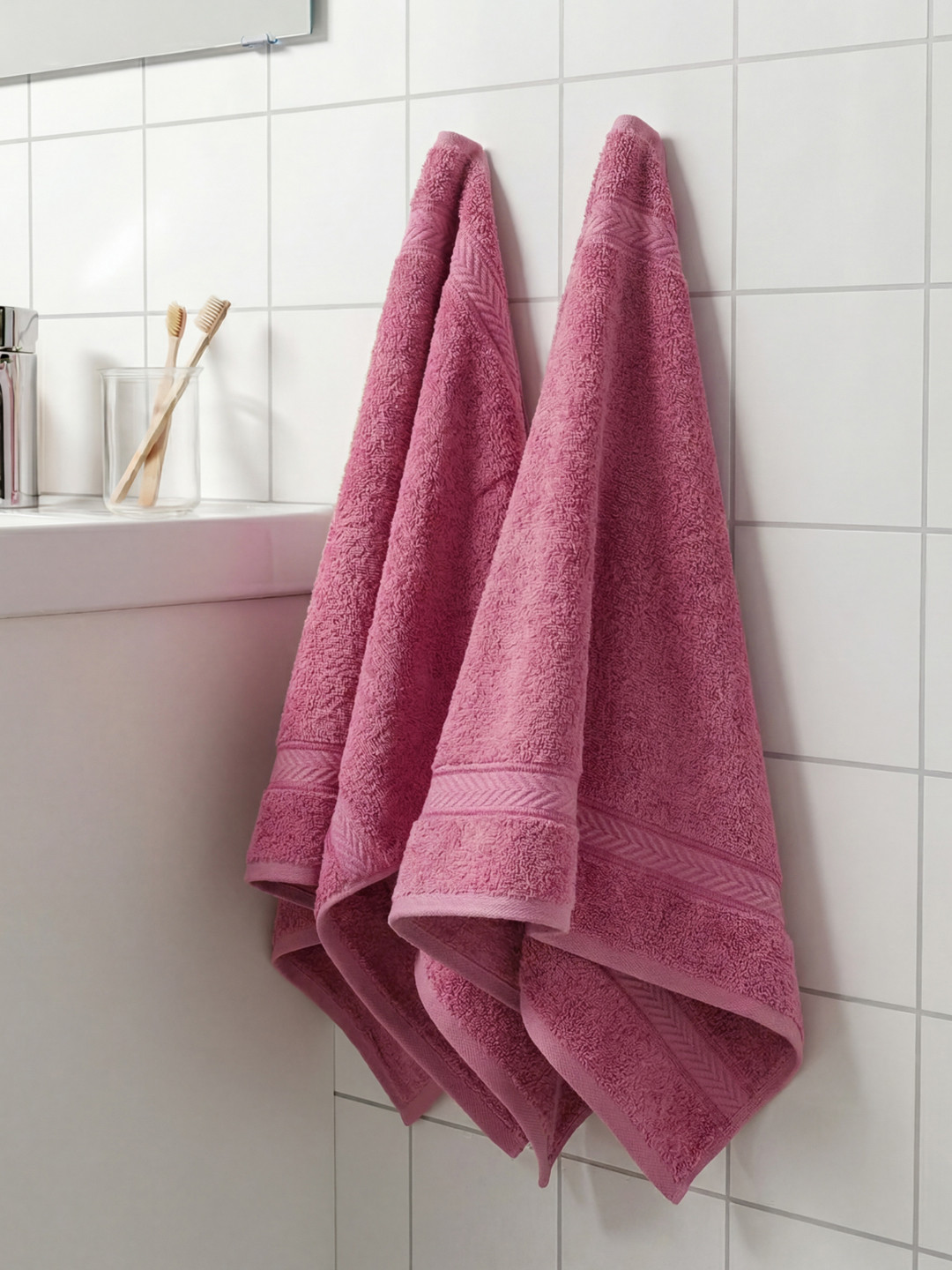 Monte Carlo Amber Prism Pink Cotton 525 Gsm 40X60 Cm 2 Hand Towel