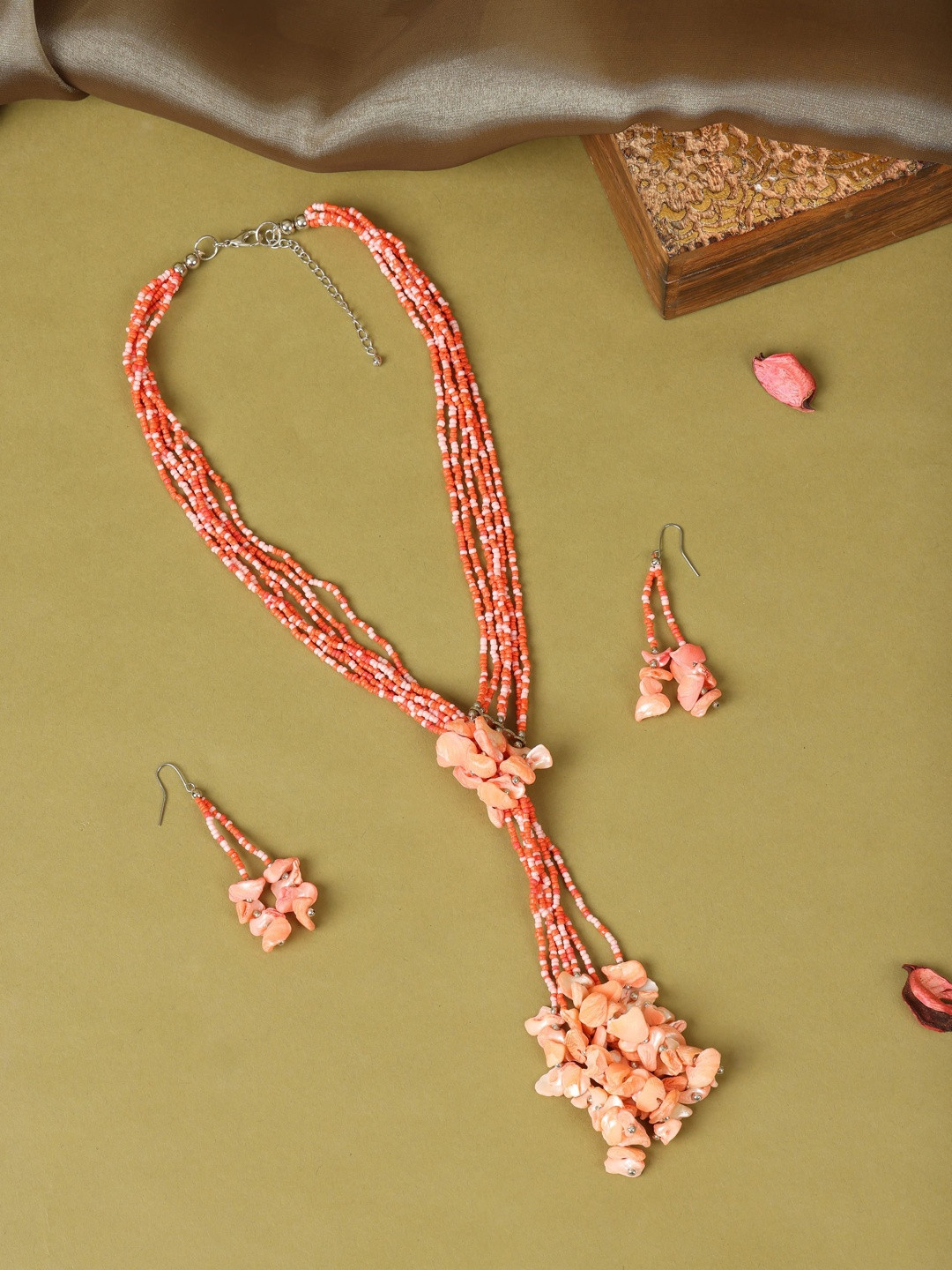 DCA Rhodium-Plated Necklace and Earrings