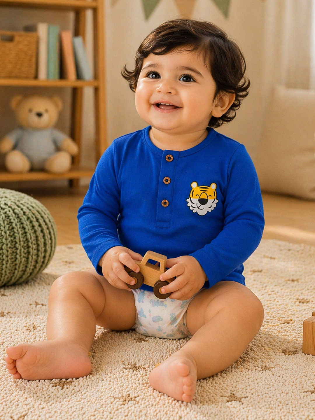 Bodycare Boys Henley Neck Applique T-shirt