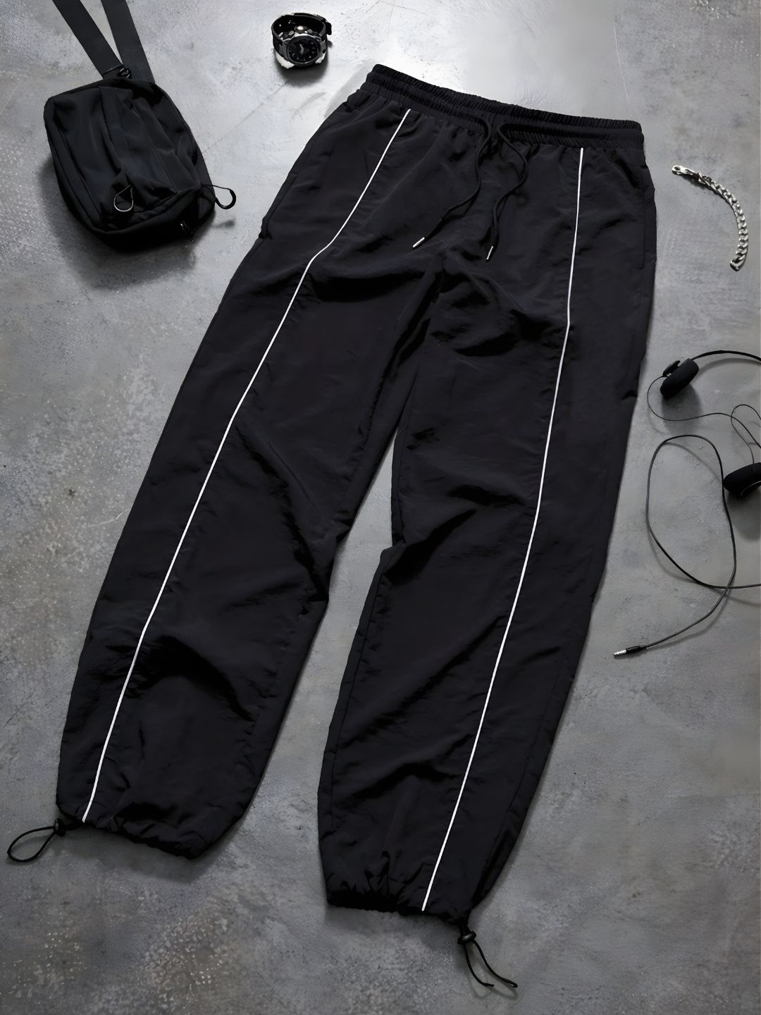 Povaxpo Men Regular Fit Striped Training Track Pants