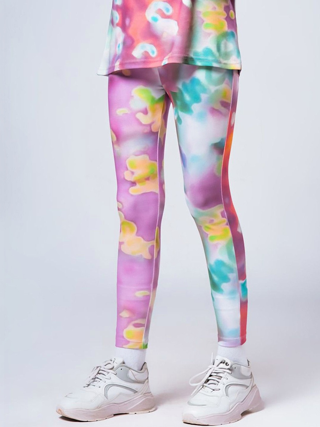 UMILDO Girls Tie & Dye Ankle Length Tights