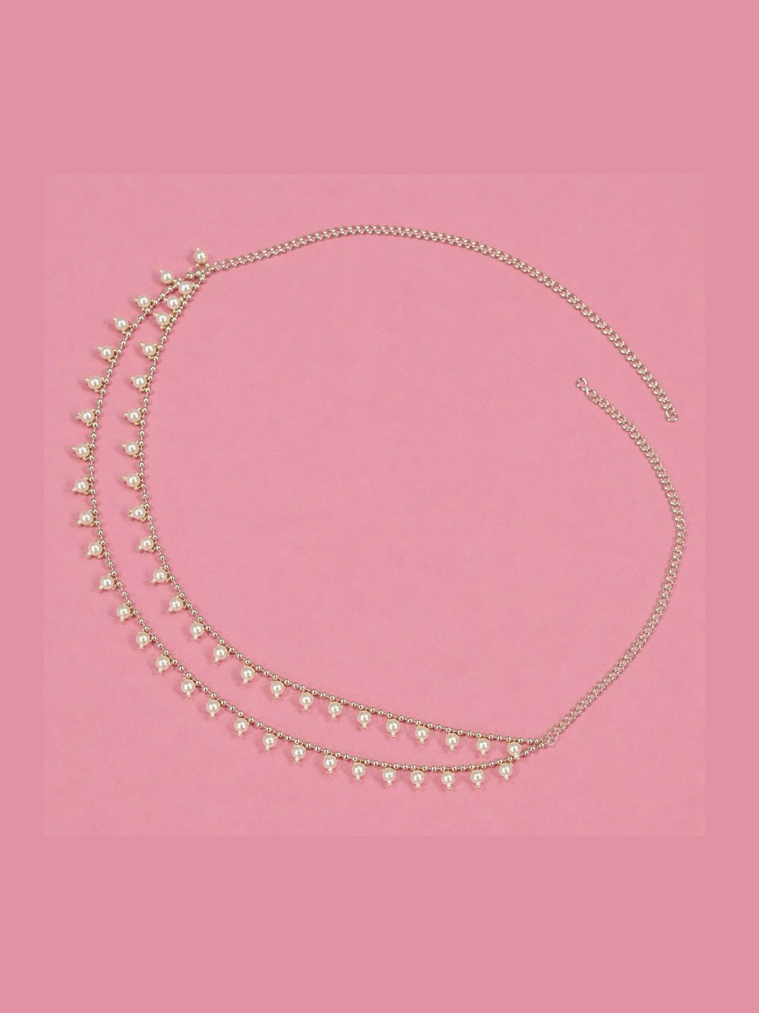 GC PREMIUM JEWELLERY Pearls Studded Waist Chain Saree Accessories