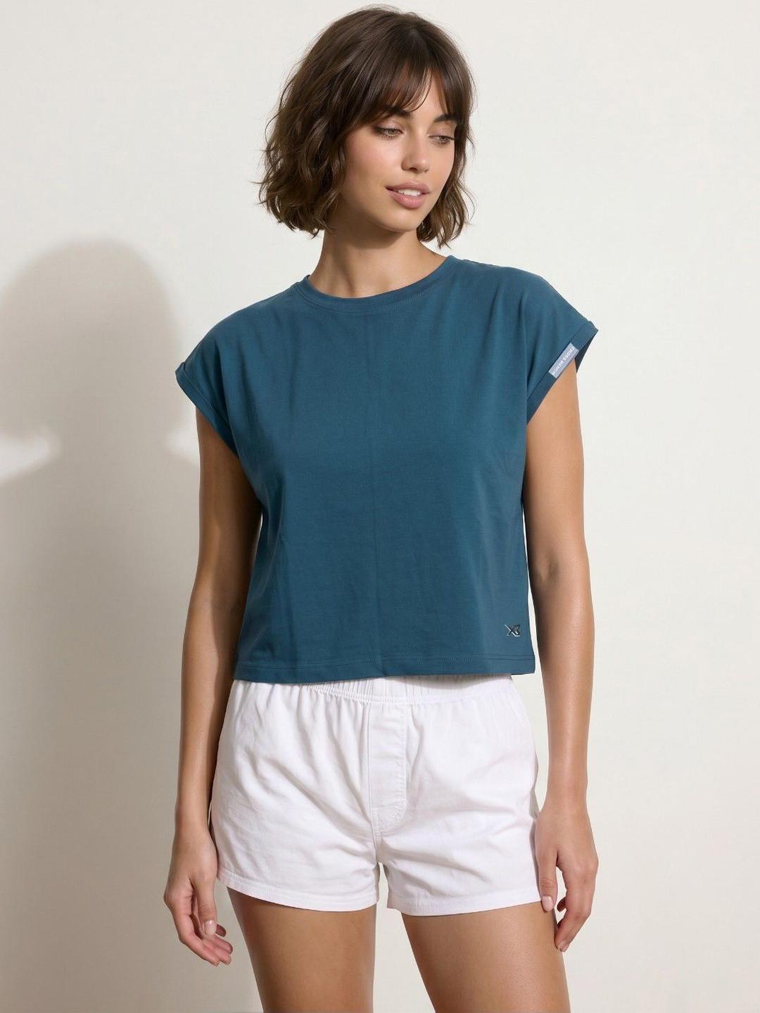 CROSS BENCH Women Roll-Up Sleeves T-shirt