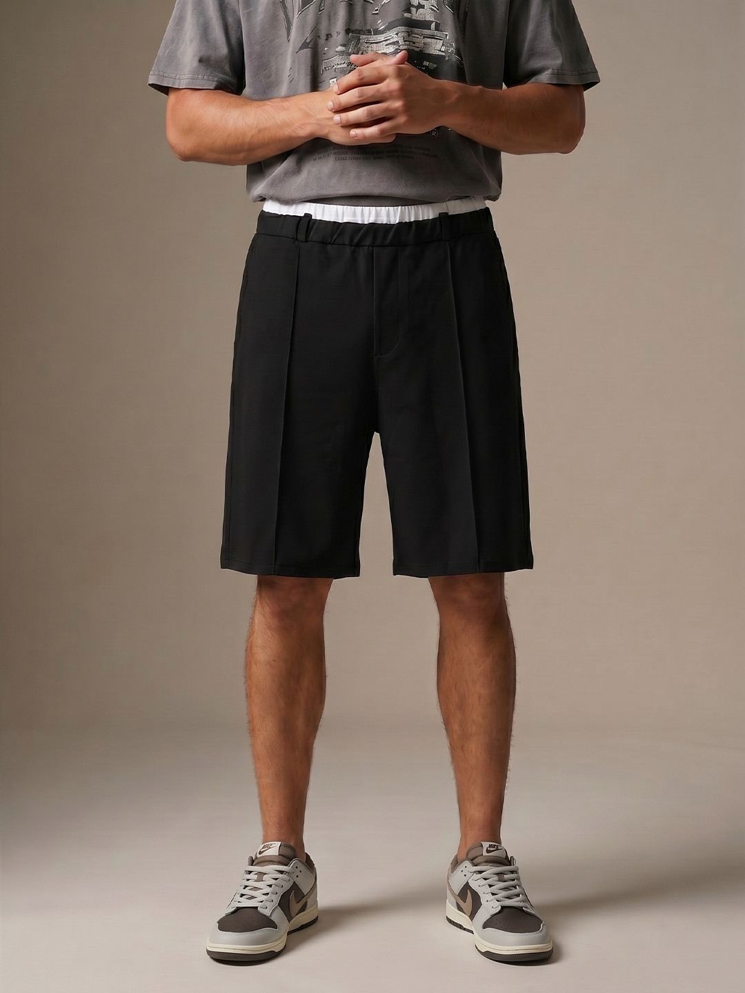 glitchez Men Black Shorts