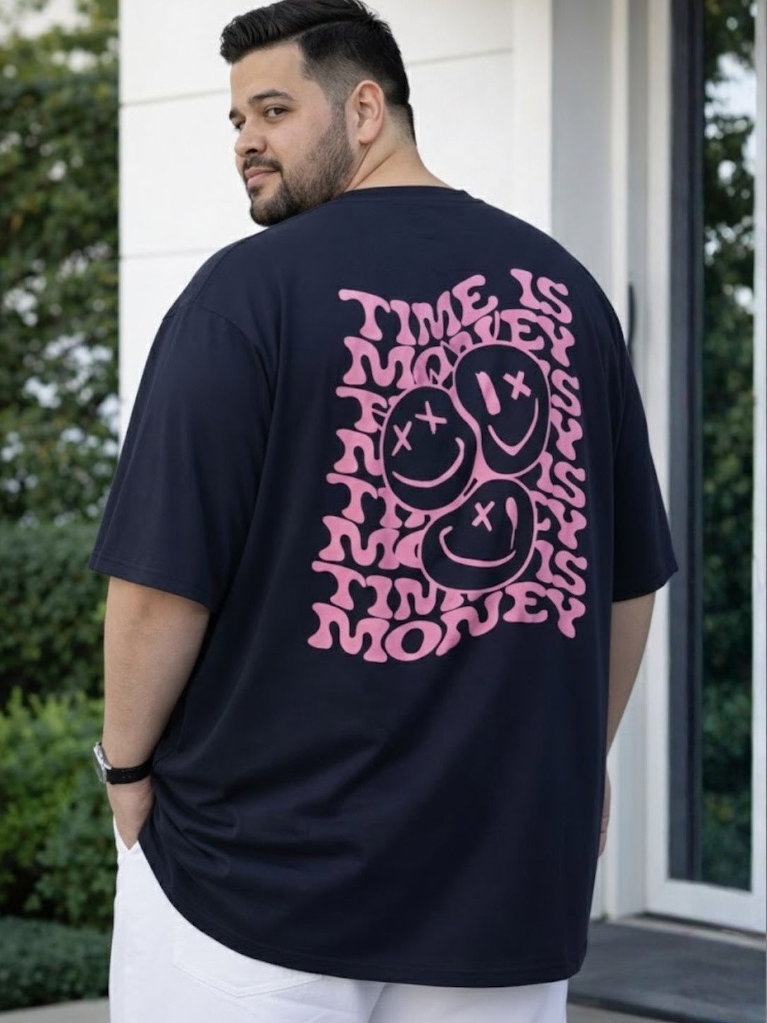 Sztori Men Typography Printed Drop-Shoulder Sleeves T-shirt