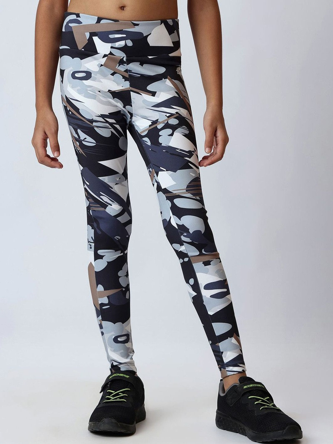 UMILDO Girls Printed Mid-Rise Ankle-Length Leggings