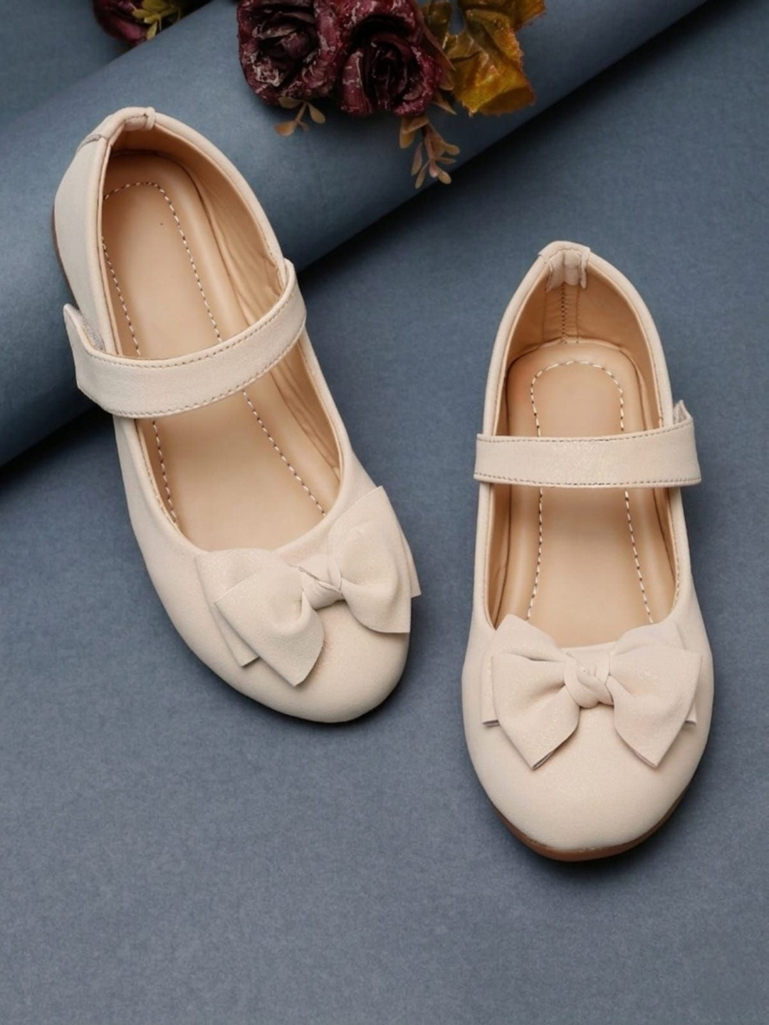 Dripteen Girls Bow Embellished Ballerinas