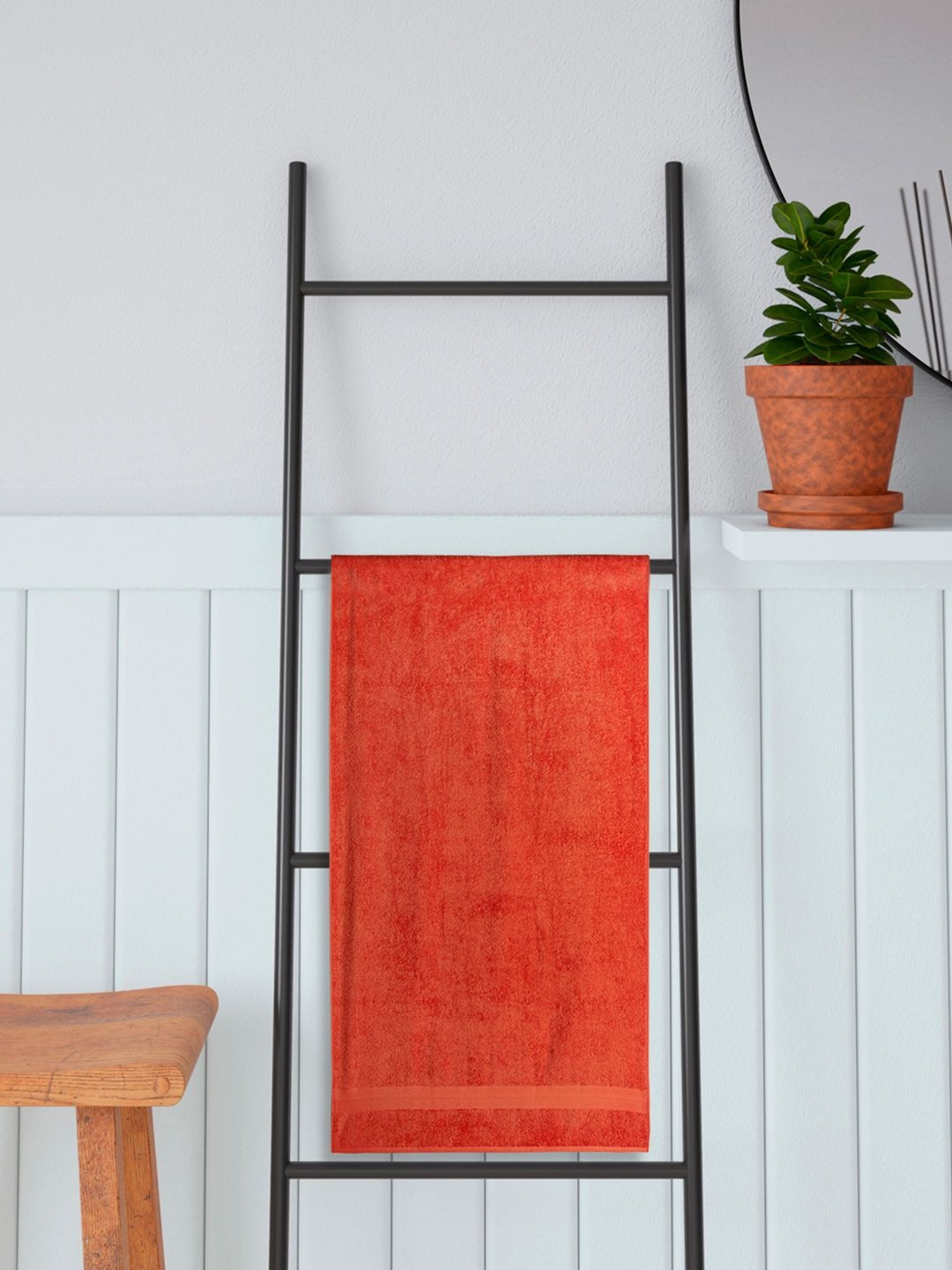 Portico Red & Orange 1 Cotton 450 GSM Bath Towel