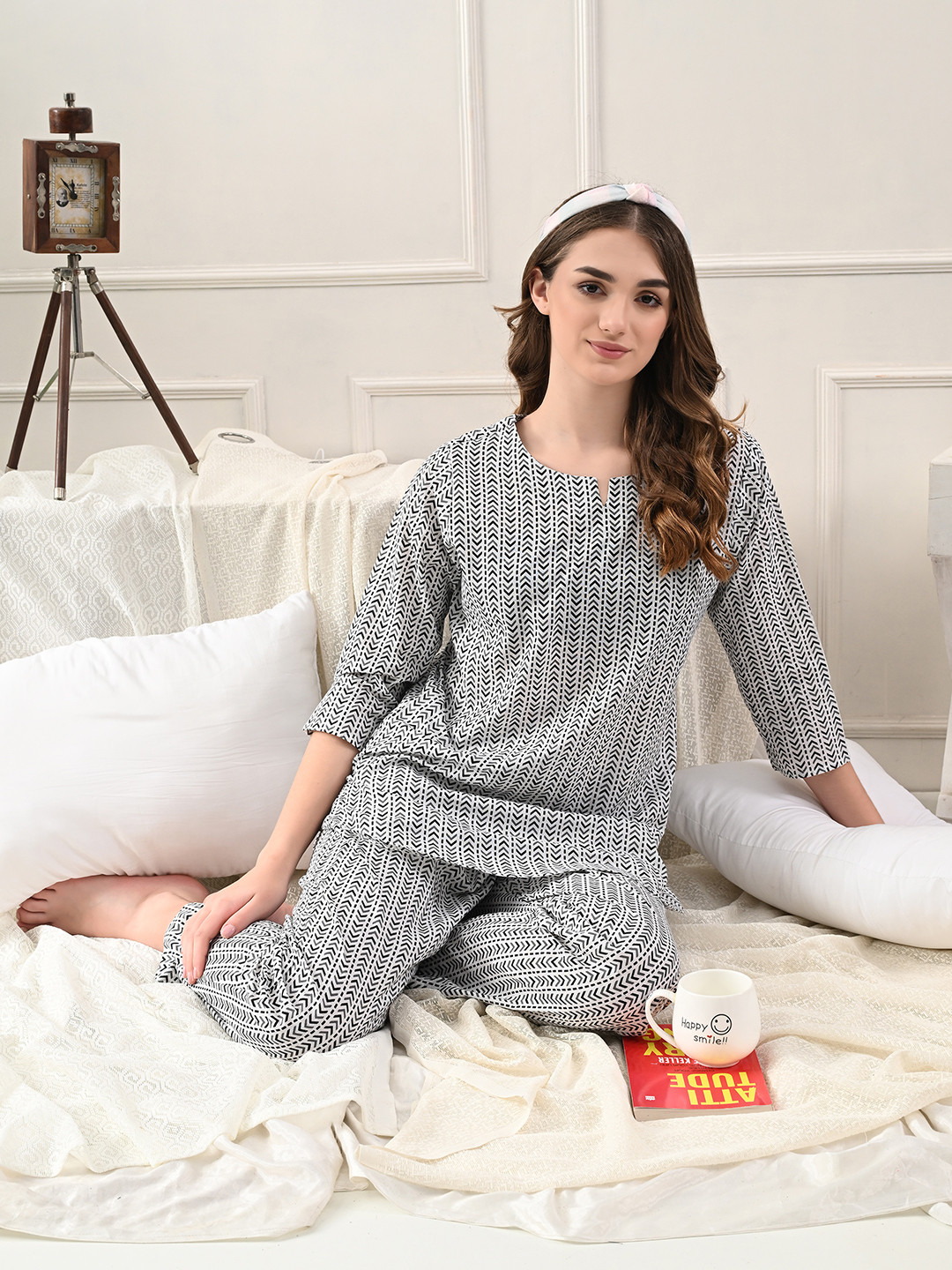 Anouk Rustic Cotton Printed Top with Trousers