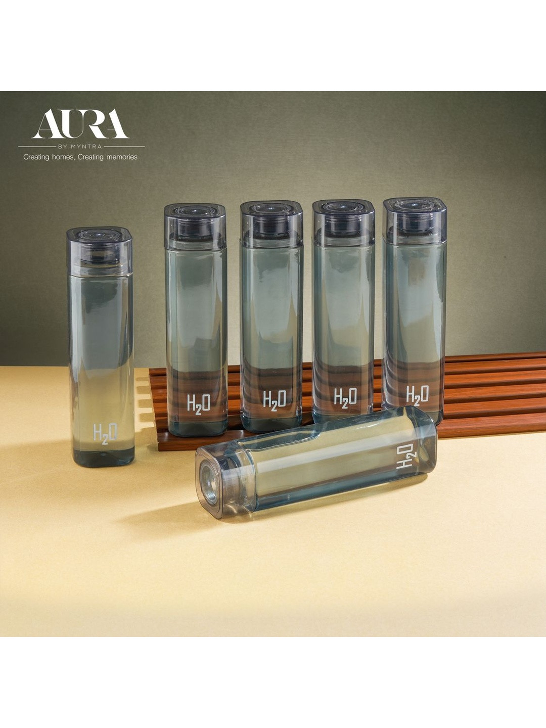 Aura Black Set of 6 Plastic Other Water Bottle Rs. 463 - Myntra