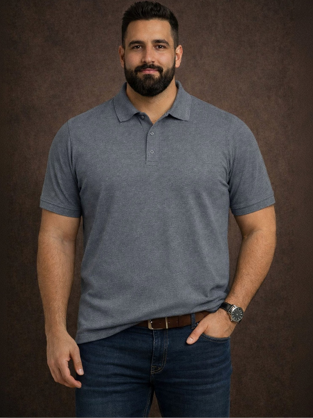 Mast & Harbour Men Polo Collar T-shirt