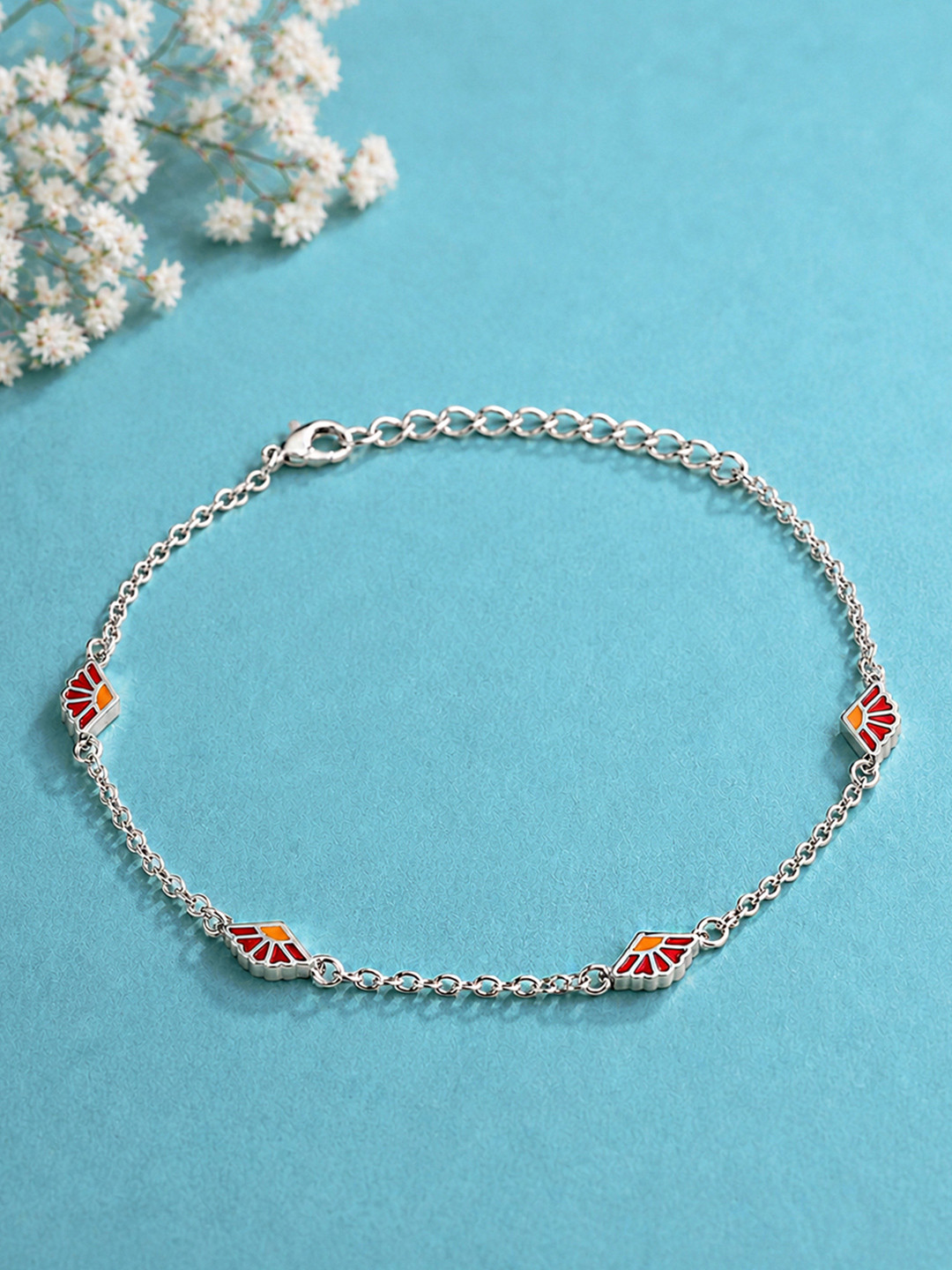 Voylla Rhodium-Plated Anklet