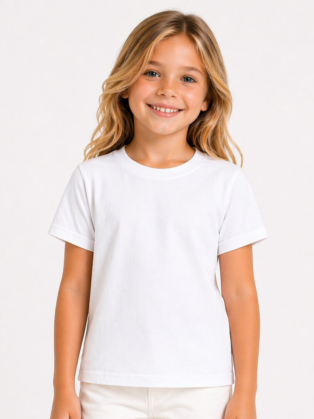 DYCA Girls Round Neck Cotton T-shirt