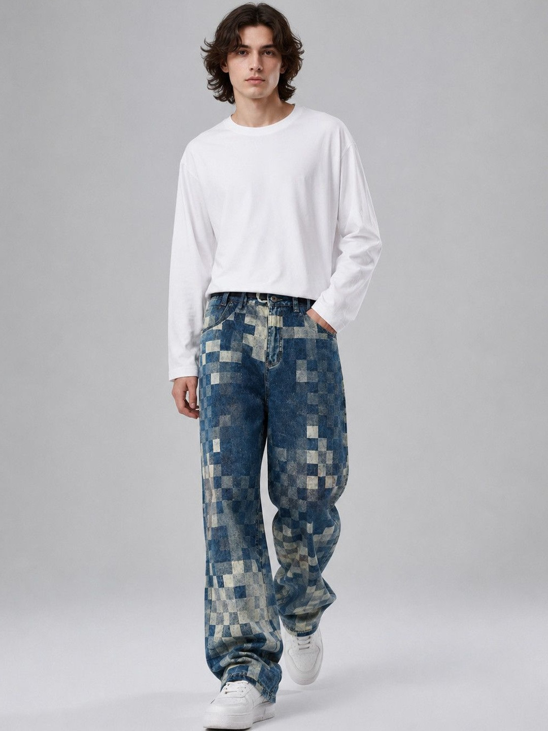 Rough&Ready Men Mid-Rise Heavy Fade Jeans