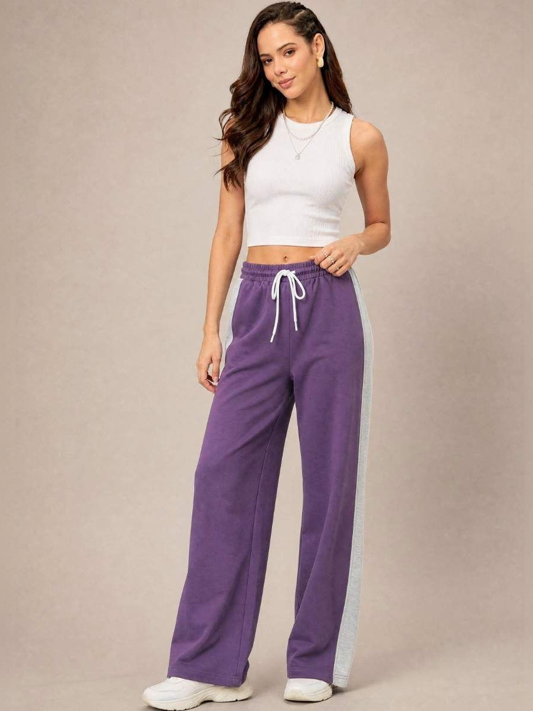REPRISE Women Relaxed Fit Colourblocked Track Pants