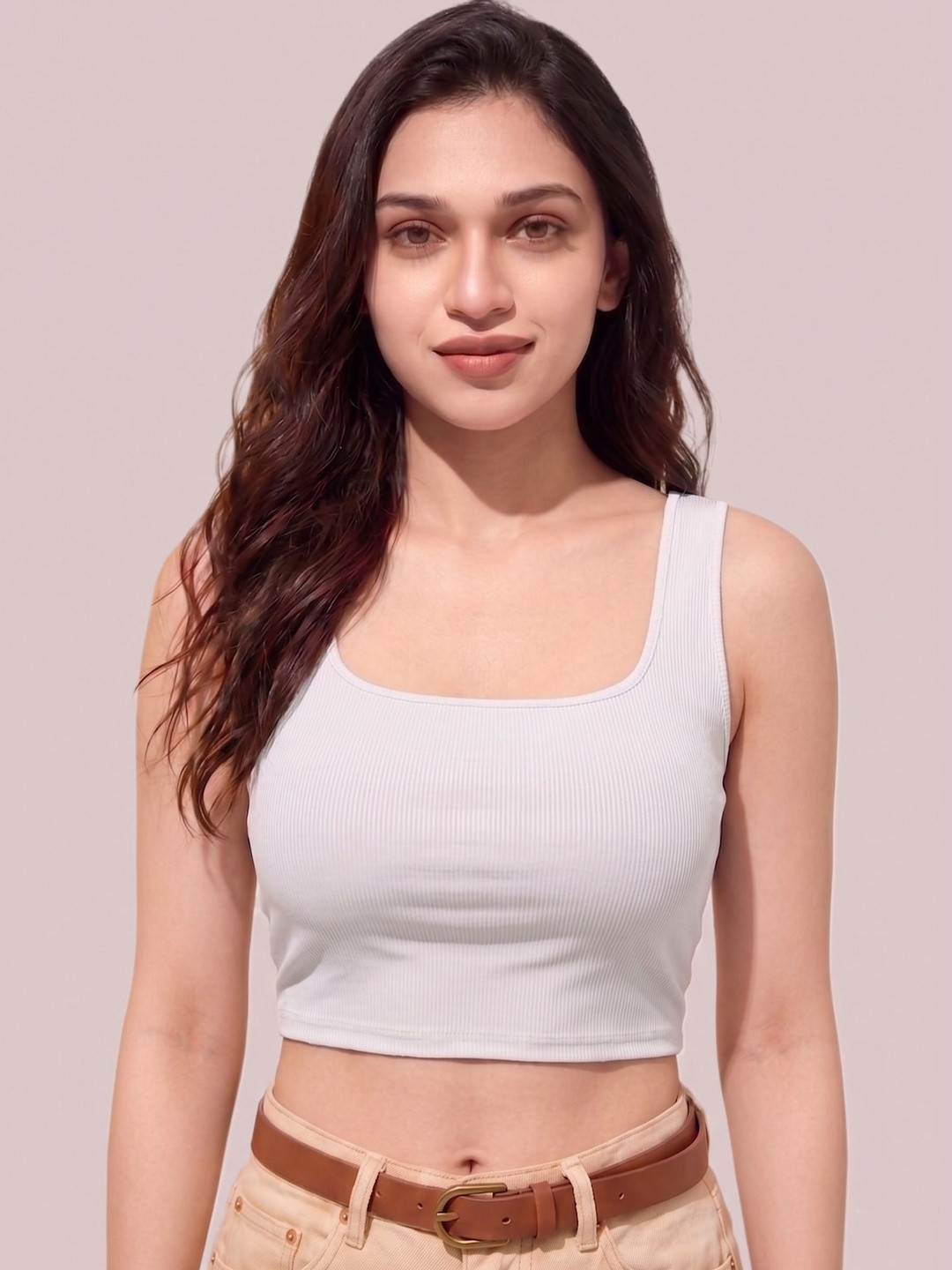 Moirai Cotton Tank Crop Top