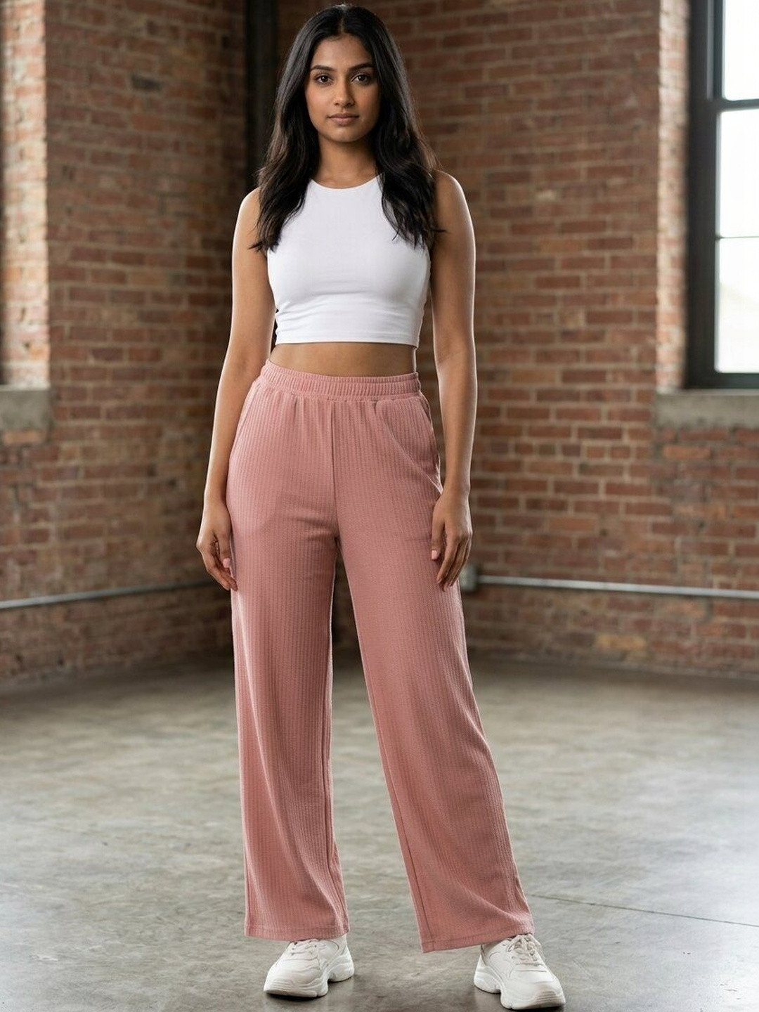 DEVATVAM Women Textured Trousers