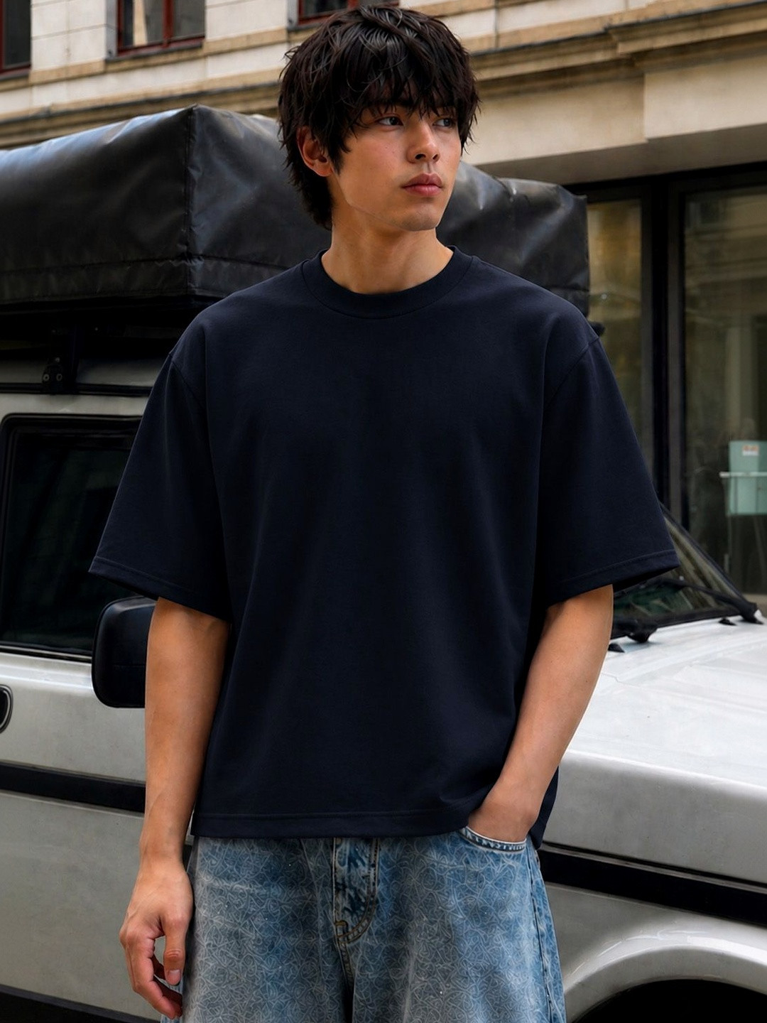 SZN Men Typography Printed Boxy T-shirt