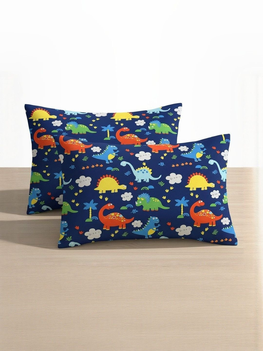 Filymore 2 Pieces Self Design Cotton Linen Rectangle Pillow Covers
