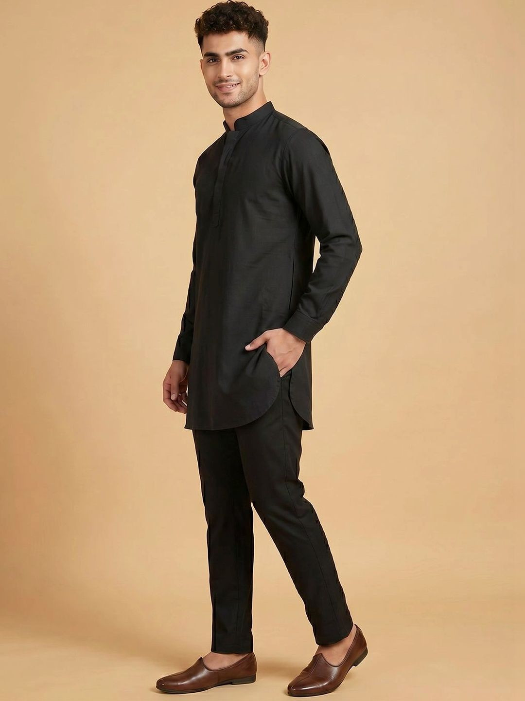 HERE&NOW Men Regular Kurta with Trousers