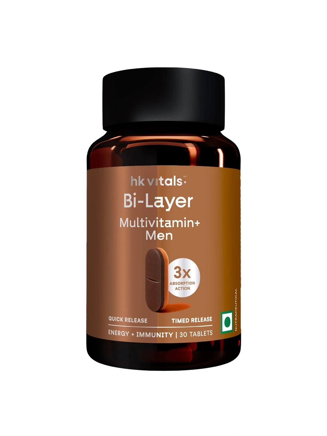hk vitals Bi-Layer Multivitamin Plus Men, 30 Tablets,Daily Multivitamin