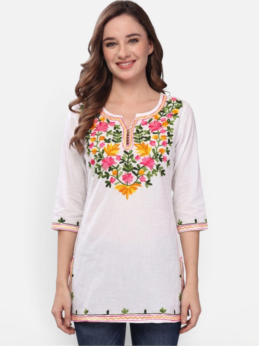 Ethic Glance Women White Tops