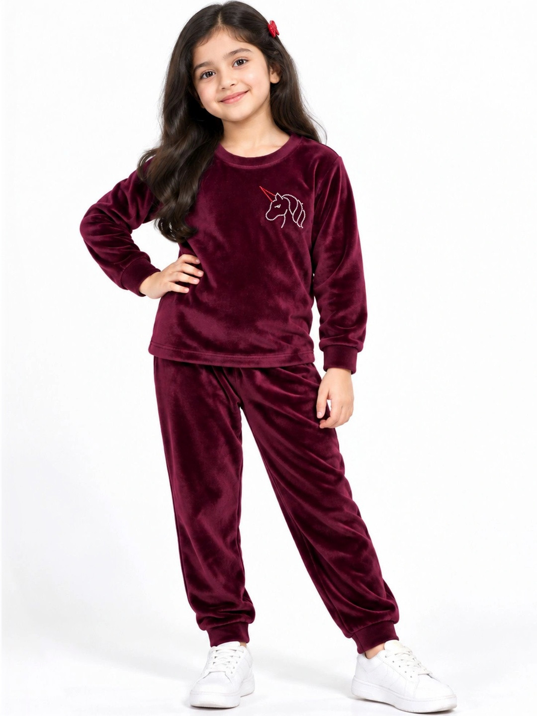 KUCHIPOO Girls Sweatshirt & Pyjamas