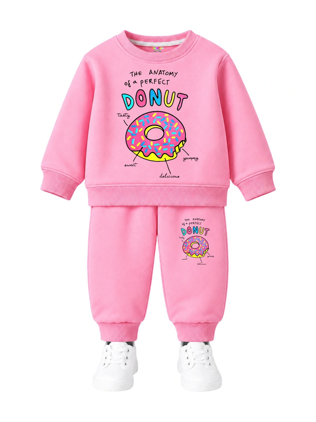 KUCHIPOO Girls Printed Long Sleeves Sweatshirt and Joggers
