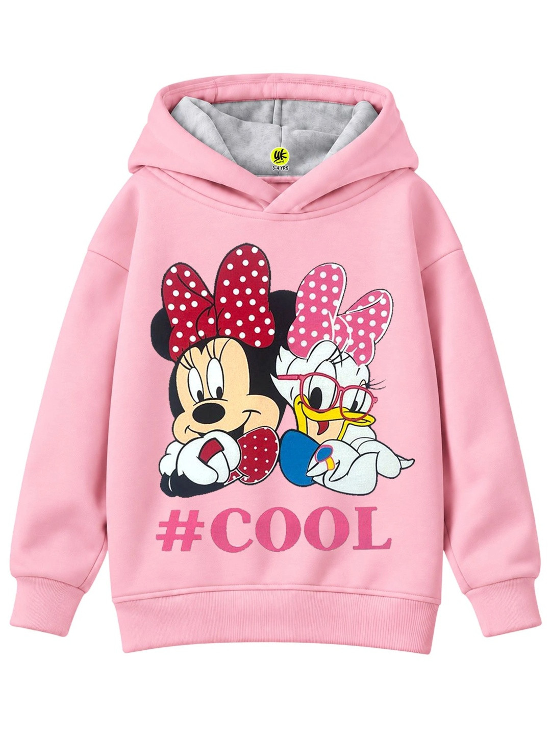 YK Disney Girls Printed Hooded Sweatshirt