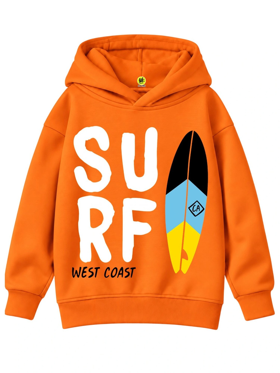 YK Boys Printed Hooded Sweatshirt