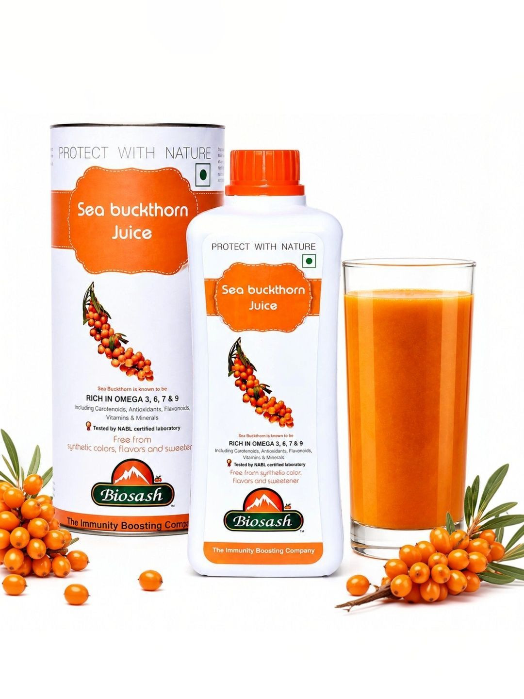 BIOSASH Sea Buckthorn Juice with omega acids for Liver & Pancreas Health-250ml