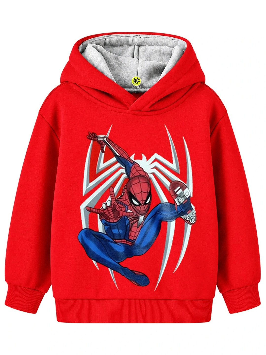 YK Marvel Boys Printed Hooded Sweatshirt