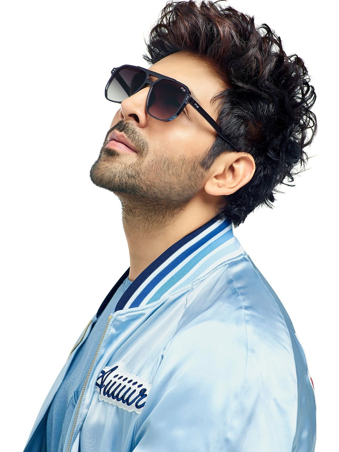IRUS by IDEE Unisex Blue Lens & Black Square Sunglass with UV Protected Lens-IRS1107C3SG