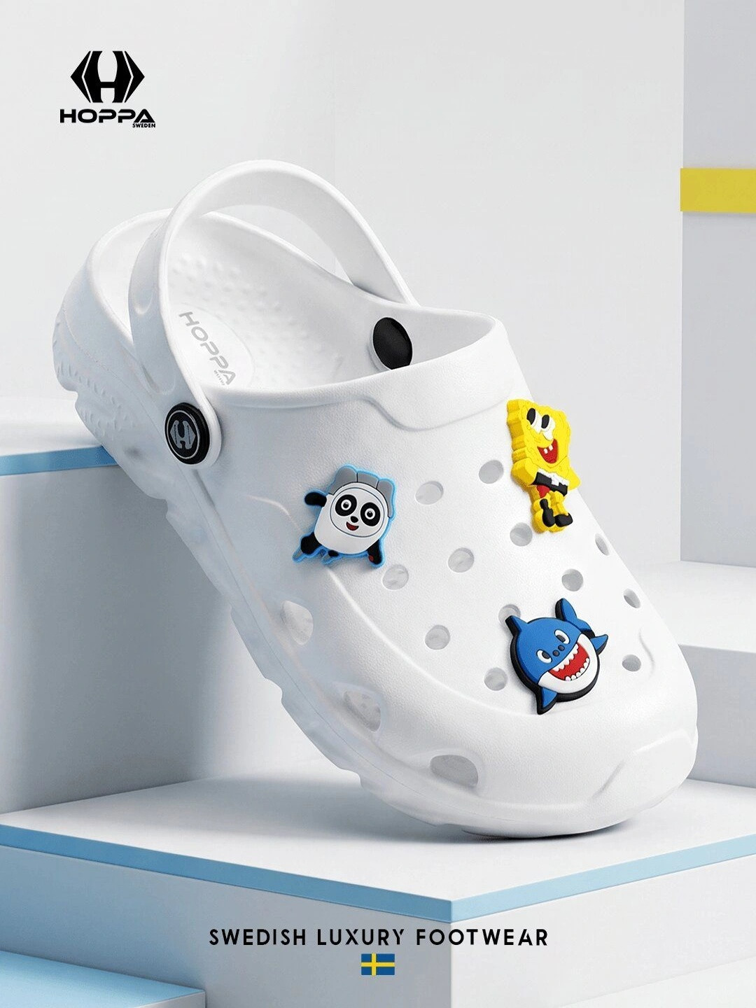 Hoppa Coucci Kids White Kids Clogs